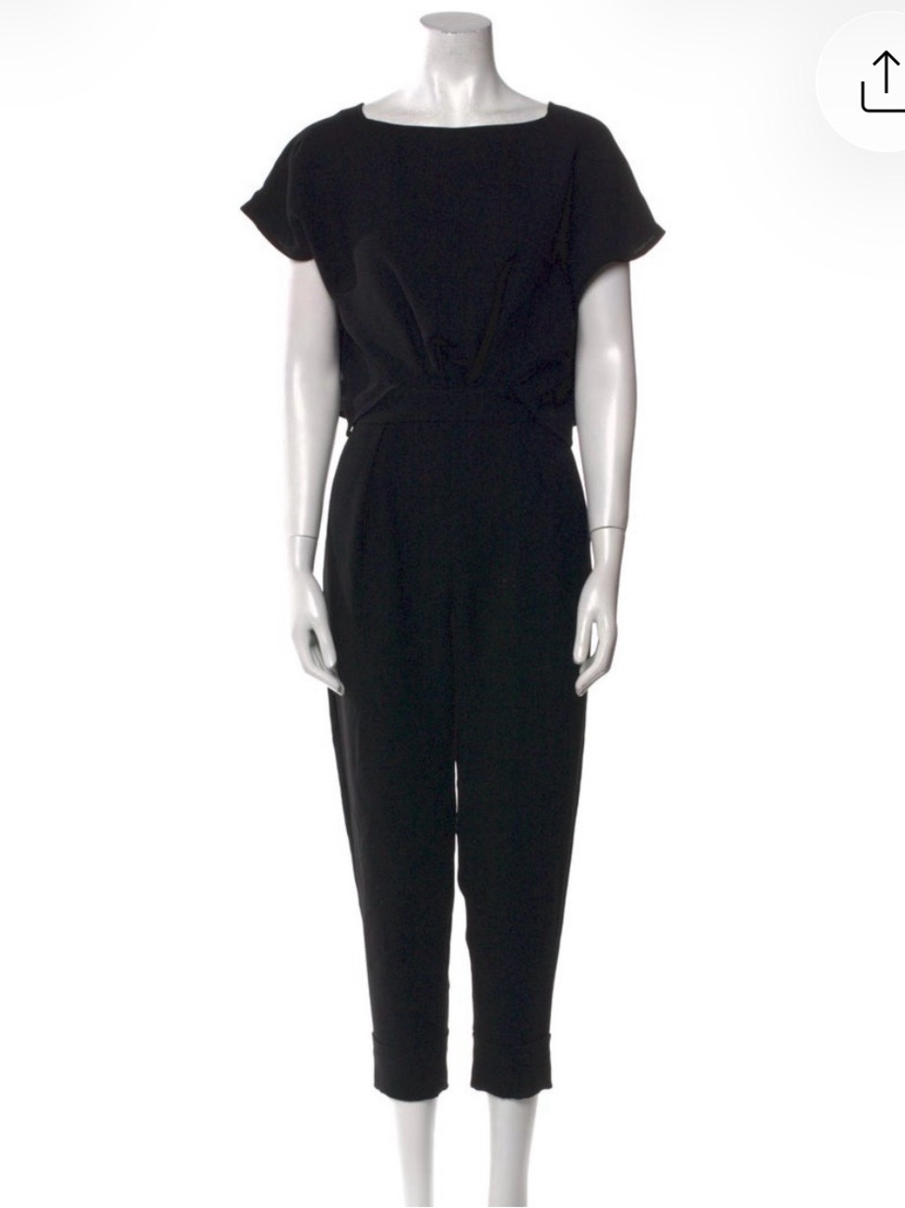 Rachel Comey Black Cropped Button-Back Jumpsuit